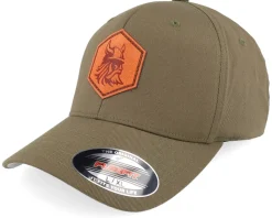 Flexfit-Vikings Bearded Viking Helmet Olive Flexfit Wooly Combed - Green