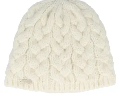 Knitted Beanies-Seeberger Beautiful Cabl Off Knit Beanie - White
