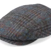 Hot Stetson Belfast Driver Cap Harris Tweed Navy Flat Cap -