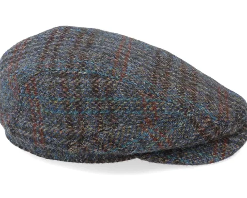 Hot Stetson Belfast Driver Cap Harris Tweed Navy Flat Cap -