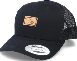 Trucker-Hunter Bent Rod Patch Black Trucker -