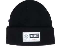 Cuff Beanies-Djinns Big Label Black Cuff -