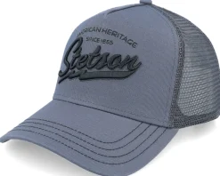 Trucker-Stetson Big Size American Heritage Classic Charcoal A-Frame Trucker -