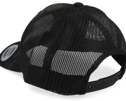 Trucker-Born To Ride Biker Skull Black Camo Trucker -