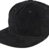 Snapback-Equip Cord 5-panel Halfmoon Snapback - Black