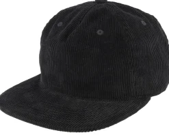 Snapback-Equip Cord 5-panel Halfmoon Snapback - Black