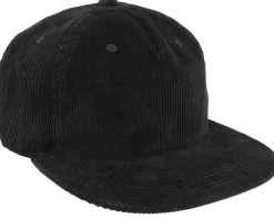 Snapback-Equip Cord 5-panel Halfmoon Snapback - Black