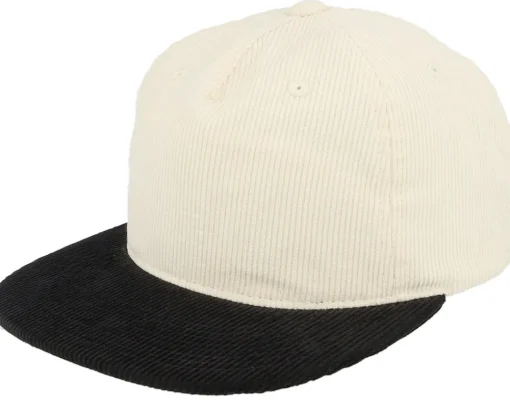 Snapback-Equip Cord 5-panel Halfmoon Snapback - Black