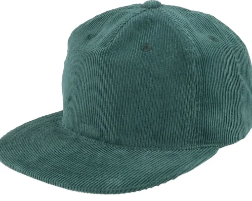 Snapback-Equip Cord 5-panel Halfmoon Snapback - Black