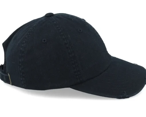 Sale Yupoong Black Destroyed Dad Cap -