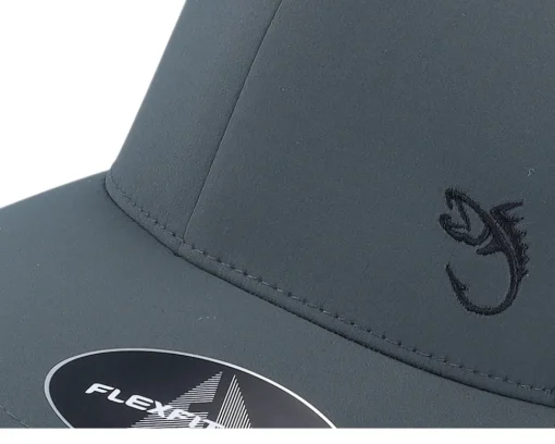 Online Skillfish Black Fish Hook Logo Delta Fit Charcoal Flexfit - Grey