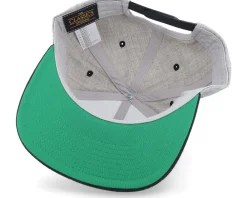 Snapback-Skillfish Black Fish Hook Logo Heather Snapback - Grey