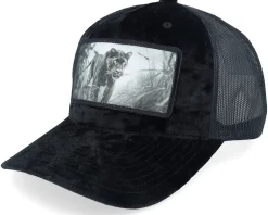Trucker-Calza Pennello Panther Big Patch Velvet Trucker - Black
