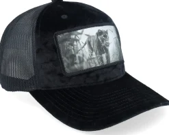 Trucker-Calza Pennello Panther Big Patch Velvet Trucker - Black