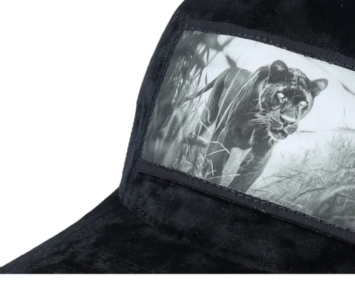 Trucker-Calza Pennello Panther Big Patch Velvet Trucker - Black