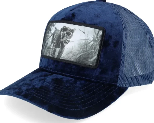 Trucker-Calza Pennello Panther Big Patch Velvet Trucker - Black