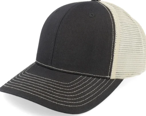 Blanks-Equip /Golden Stone Contrast Stitch Trucker - Black