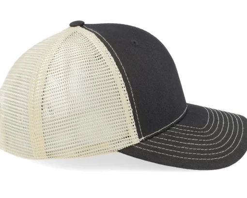 Blanks-Equip /Golden Stone Contrast Stitch Trucker - Black