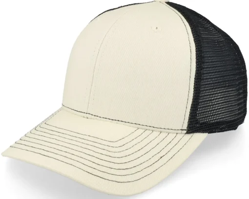 Blanks-Equip /Golden Stone Contrast Stitch Trucker - Black