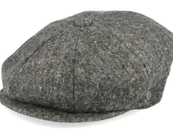 Flat Caps-Jaxon & James Blackheath Speckled Marl Newsboy Black Flat Cap -