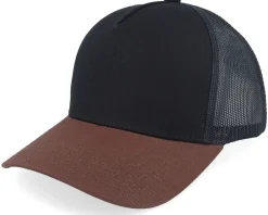 Discount Equip Blank Black/Brown A-frame Trucker - Brown, Black