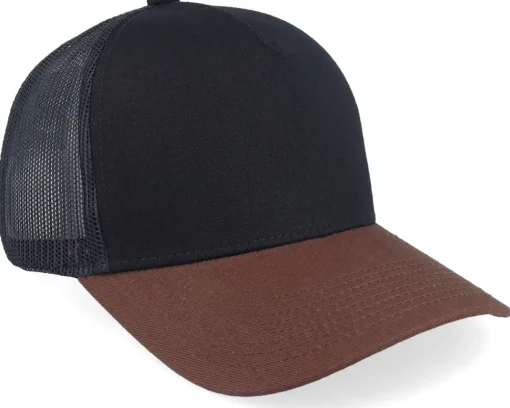 Discount Equip Blank Black/Brown A-frame Trucker - Brown, Black