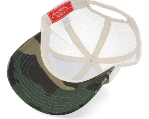 Blanks-American Needle Blank Brush Twill Valin Ivory/Camouflage Trucker -
