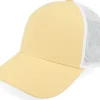 Blanks | Visor-American Needle Blank Brush Twill Valin White/Lemon A-Frame Trucker -