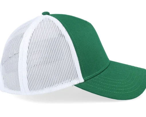 Trucker-American Needle Blank Brush Twill Valin White/Emerald Trucker -