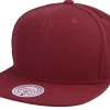 Sale Mitchell & Ness Blank Burgundy Snapback -