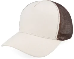 Hot Equip Blank Canvas Beige/Brown A-frame Trucker - Beige, Brown