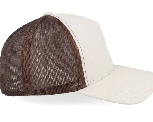 Hot Equip Blank Canvas Beige/Brown A-frame Trucker - Beige, Brown