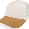 Fashion Equip Blank Canvas Beige/Stone/Caramel A-Frame Trucker - Beige, Brown, Grey