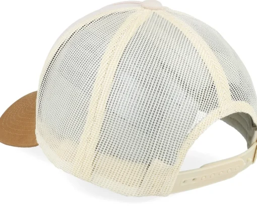 Fashion Equip Blank Canvas Beige/Stone/Caramel A-Frame Trucker - Beige, Brown, Grey