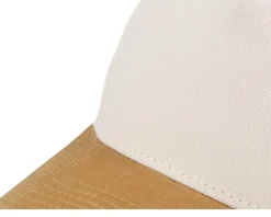 Fashion Equip Blank Canvas Beige/Stone/Caramel A-Frame Trucker - Beige, Brown, Grey