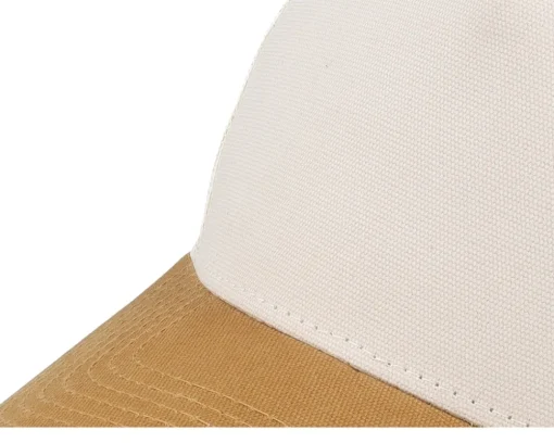 Fashion Equip Blank Canvas Beige/Stone/Caramel A-Frame Trucker - Beige, Brown, Grey