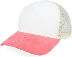 Discount Equip Blank Cord Off White/Stone/Pastel Pink A-Frame Trucker - Pink, Grey, White
