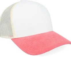 Discount Equip Blank Cord Off White/Stone/Pastel Pink A-Frame Trucker - Pink, Grey, White