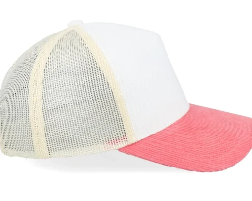 Discount Equip Blank Cord Off White/Stone/Pastel Pink A-Frame Trucker - Pink, Grey, White