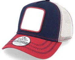 Trucker | Blanks-Equip Blank Patch Navy/Red/Beige Trucker -