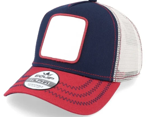 Trucker | Blanks-Equip Blank Patch Navy/Red/Beige Trucker -