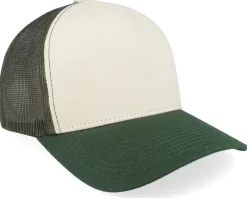 Fashion Equip Blank Stone/Olive/Dark Green A-frame Trucker - Grey, Green