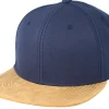 Sale Equip Blank Suede Navy Snapback - Blue