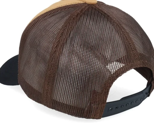 Hot Equip Blank Wheat/Brown/Black A-frame Trucker - Brown, Black