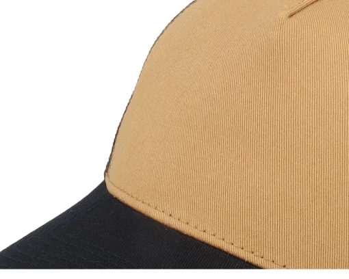 Hot Equip Blank Wheat/Brown/Black A-frame Trucker - Brown, Black