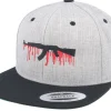 Snapback-GUNS n SKULLS Bloody AK47 Grey/Black Snapback -