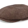 Fashion MJM Hats Blue Line Mio Shetland Wool Brown Flat Cap -