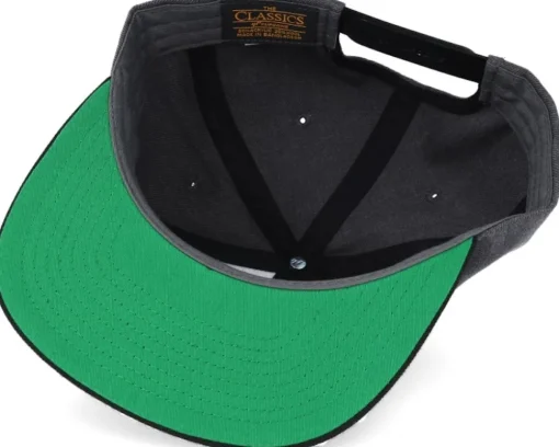 Outlet Bearded Man BM Cross Charcoal/Black Snapback -