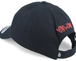 Dad Cap-Volcom Bob Mollema Hat Black Dad Cap -