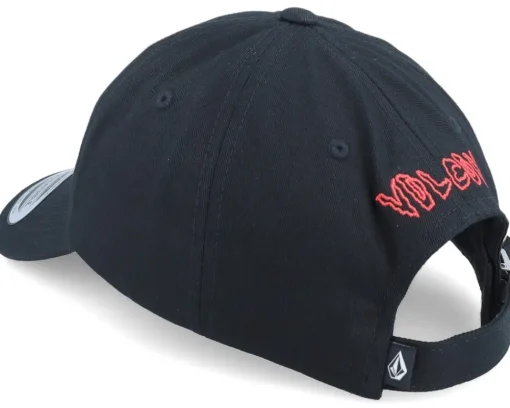 Dad Cap-Volcom Bob Mollema Hat Black Dad Cap -